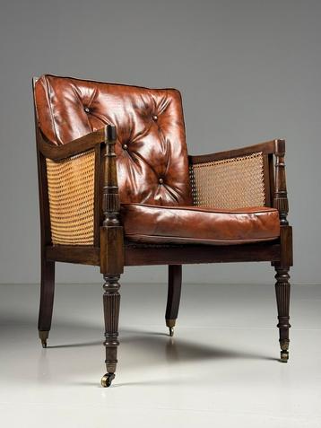 Engelse Library Bergère 1825 Mahonie beschikbaar voor biedingen