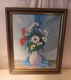 Mooi Geschilderd Werk 'Bloemen in Vaas' - gesigneerd, Antiek en Kunst, Ophalen of Verzenden