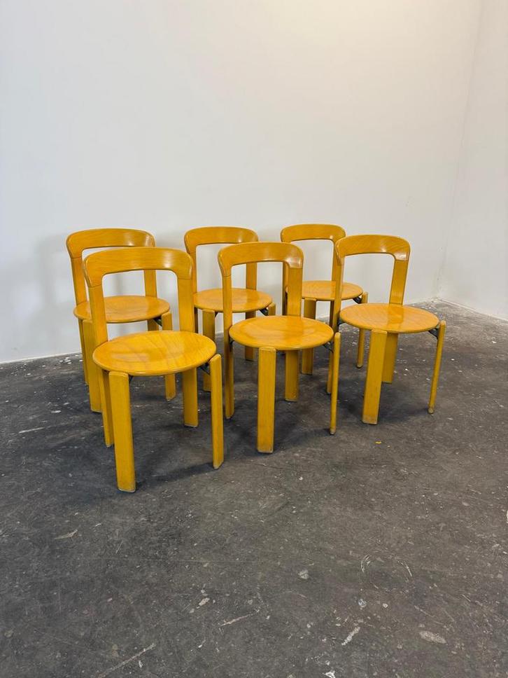 Kusch Co Bruno Rey stoelen naturel, Antiek en Kunst, Antiek | Meubels | Stoelen en Sofa's, Ophalen