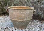stenen bloempot, Gebruikt, Tuin, Rond, Aardewerk