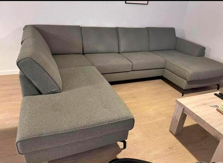 Zetel olijfgroen - Henders & Hazel, Huis en Inrichting, Zetels | Complete zithoeken, Zo goed als nieuw, Stof, Ophalen