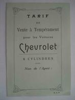 Chevrolet 6 cylindres Tarif vente à tempérament Brochure Cat, Comme neuf, Chevrolet, Envoi