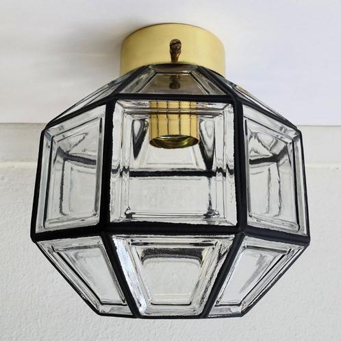 Vintage wandlamp Glashütte Limburg plafondlamp jaren 60, Huis en Inrichting, Lampen | Plafondlampen, Gebruikt, Ophalen of Verzenden