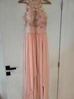 Lange jurk peach roze met open rug. 1 keer gedragen, Ophalen of Verzenden, Zo goed als nieuw, Maat 36 (S), Roze