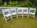 5 chaises de jardin en bois., Jardin & Terrasse, Chaises de jardin, Comme neuf, Bois, Enlèvement ou Envoi