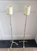 2 bougeoirs - hauteur 72 cm, Beige, Chandelier, Enlèvement, Utilisé