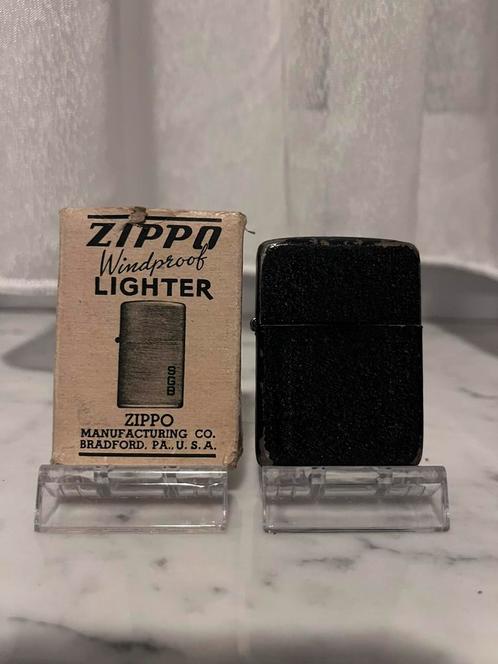 Zippo après la guerre : Black Crackle, Collections, Articles de fumeurs, Briquets & Boîtes d'allumettes, Comme neuf, Briquet, Enlèvement ou Envoi
