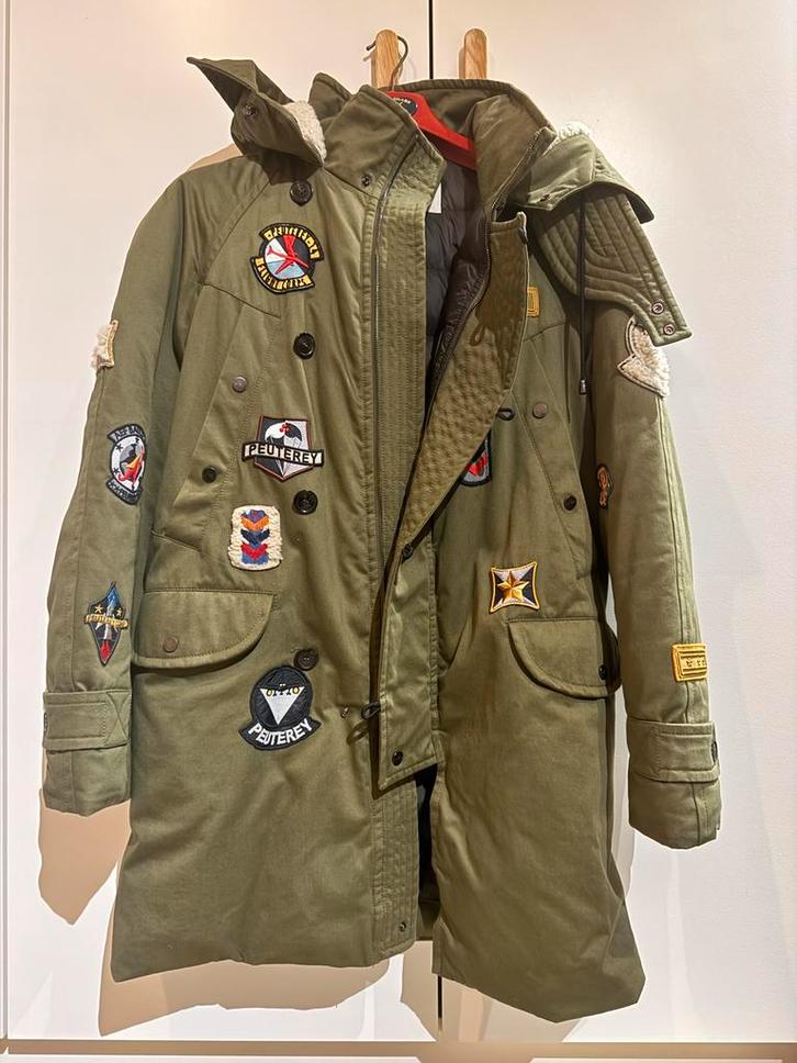 Peutery Parka Khaki M, Kleding | Heren, Jassen | Winter, Zo goed als nieuw, Maat 48/50 (M), Ophalen