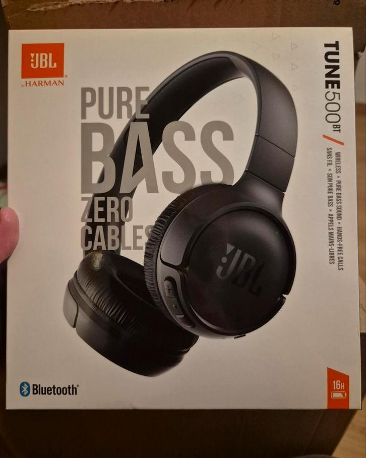 JBL Tune 500BT - NIEUW, Audio, Tv en Foto, Hoofdtelefoons, Nieuw, Op oor (supra aural), Overige merken, Draadloos, Bluetooth, Ophalen of Verzenden