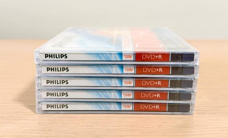 5 x Philips DVD+R DL 8,5 GB in jewelcase / NIEUW en SEALED, Informatique & Logiciels, Disques enregistrables, Neuf, Dvd, Réinscriptible