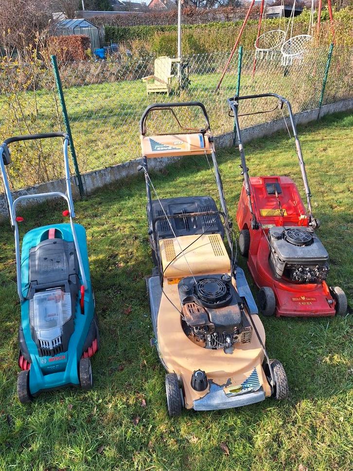 3 grasmaaiers te koop, Jardin & Terrasse, Tondeuses à gazon, Enlèvement