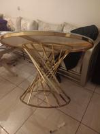 tafel goudend in glas., Ophalen, Zo goed als nieuw, Glas