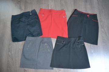 Lot 5 jupes courtes - taille 36 (Mexx, Camaïeu) beschikbaar voor biedingen