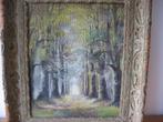 Oud Schilderij op Doek 60 x 70 cm, Antiek en Kunst, Ophalen of Verzenden