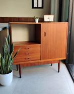 Prachtig vintage teakhouten highboard, Enlèvement ou Envoi, Comme neuf, Teck, Avec tiroir(s)