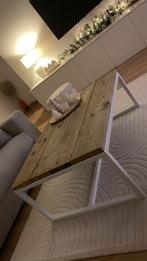 Salontafel wit met steigerhout, Huis en Inrichting, Ophalen