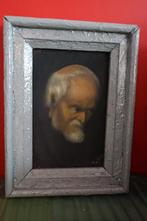 zeer oud schilderijtje "PATER", Antiek en Kunst, Verzenden