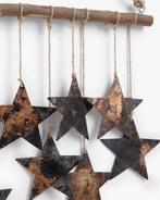 set van 7 Kerst-sterren zwart-goud - roestvrij staal - nieuw, Ophalen of Verzenden, Nieuw