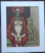 JEF VAN TUERENHOUT / FIGURATIE / KLEUROFFSET / 48x41cm KADER, Ophalen of Verzenden