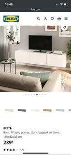 IKEA tv-meubel met glazen blad en 4 paar poten, Huis en Inrichting, Glas, Ophalen of Verzenden, Zo goed als nieuw