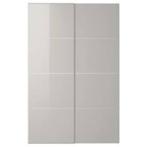 IKEA HOKKSUND 8 panneaux pour porte coul., brillant gris, Plusieurs portes, Synthétique, Moins de 50 cm, Moderne