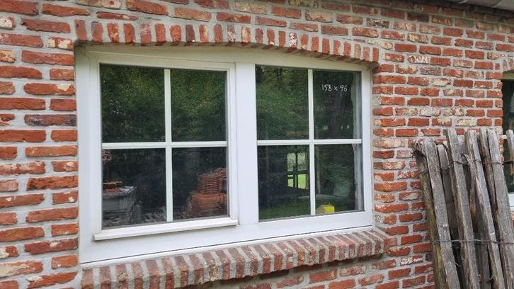 pvc ramen dubbel glas, pvc nog in goede staat, Doe-het-zelf en Bouw, Glas en Ramen, Gebruikt, Gevelraam of Ruit, Minder dan 80 cm