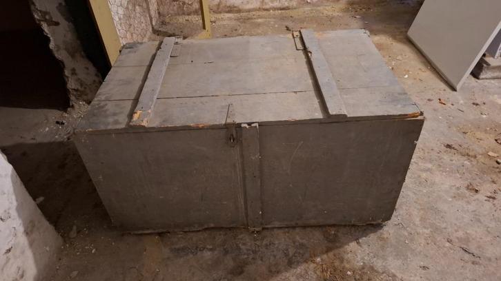 houten kist, Huis en Inrichting, Woonaccessoires | Kisten, Gebruikt, 50 tot 75 cm, 50 tot 75 cm, 100 tot 150 cm, Grenenhout, Overige houtsoorten