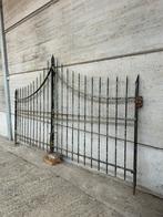 Oud vol smeedijzeren dubbel hekken poort, Ophalen, Gebruikt, IJzer, Tuinhek