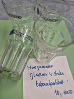 Hoegaarden bierglazen. 4 stuks voor 10 euro., Ophalen of Verzenden, Zo goed als nieuw