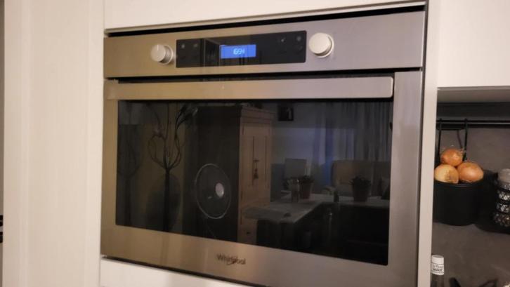 WHIRLPOOL AMW 805/IX roestvrijstalen combimagnetron, Elektronische apparatuur, Microgolfovens, Zo goed als nieuw, Inbouw, Microgolfoven