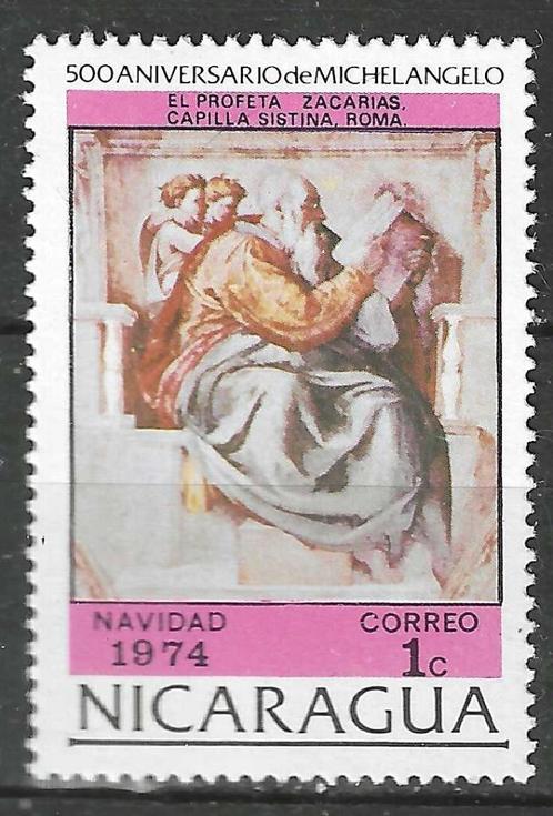 Nicaragua 1974 - Yvert 983 - Kerstmis en Michelangelo (PF), Postzegels en Munten, Postzegels | Amerika, Postfris, Verzenden