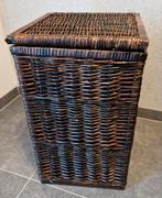 Rieten (deken)mand, Huis en Inrichting, Ophalen, Mand, Vierkant, Zo goed als nieuw