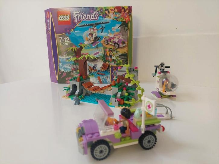 41036 lego friends junglebrug reddingsactie, Kinderen en Baby's, Speelgoed | Duplo en Lego, Gebruikt, Lego, Complete set, Ophalen