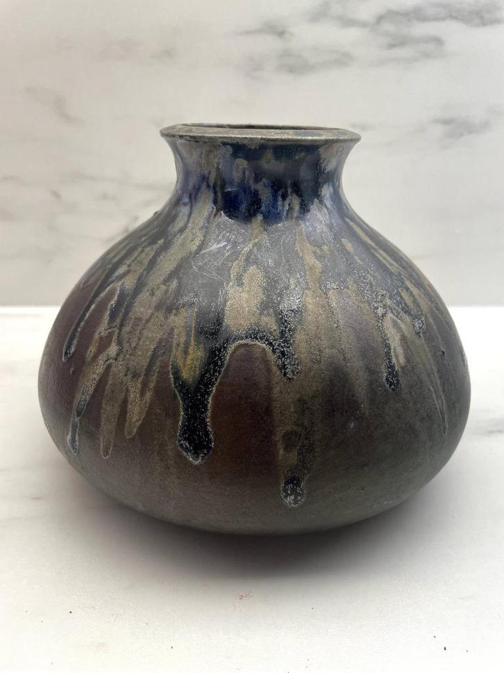 Vaas van gevlamd zandsteen — Charles Greber — Beauvais — Art, Antiek en Kunst, Antiek | Keramiek en Aardewerk, Ophalen of Verzenden