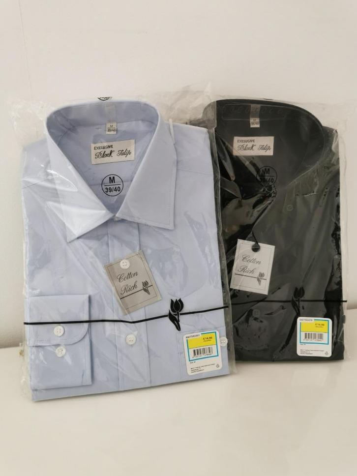 Black Tulip Overhemden 2 Stuks M 39/40, Kleding | Heren, Overhemden, Nieuw, Halswijdte 39/40 (M), Overige kleuren, Ophalen