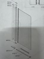 Vismara Badwand 70x150, Doe-het-zelf en Bouw, Ophalen, Nieuw, Chroom, Bad