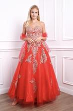 gekleurde trouwjurk rood maat 36, 38, 40, 42, Ophalen of Verzenden, Nieuw, Rood, Trouwjurk