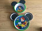 Bord en kommetje Mickey Mouse, Mickey Mouse, Gebruikt, Ophalen of Verzenden, Servies