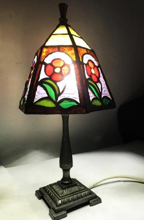 Tiffany Lamp Glas in Lood😍💑🎁🤗👌, Antiek en Kunst, Antiek | Verlichting, Ophalen of Verzenden