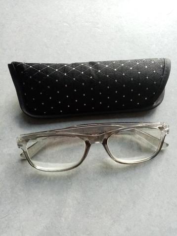 nieuw grijs leesbril bril leessterkte +2,5 in etui (unisex) beschikbaar voor biedingen
