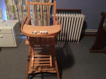 chaise de bébé en bois, Enlèvement, Utilisé