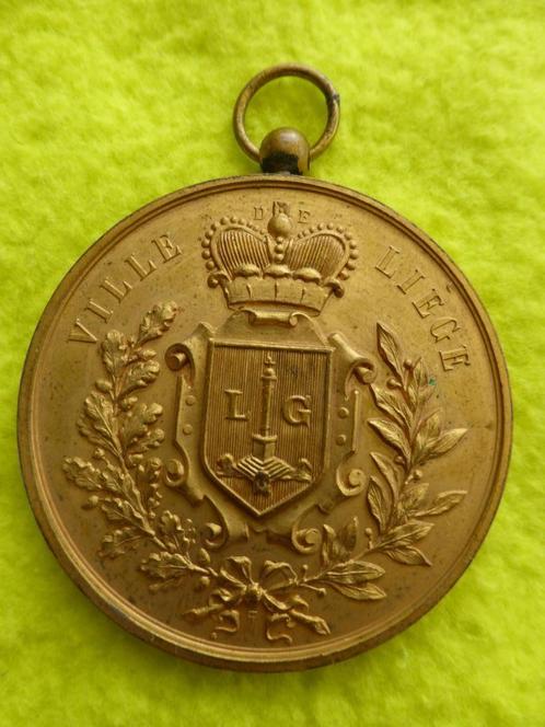 Penning Politie Stad LUIK, Postzegels en Munten, Penningen en Medailles, Brons, Ophalen of Verzenden