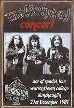 Metalen rusty-old vintage look wandplaat Motörhead Concert, Nieuw, Reclamebord, Ophalen of Verzenden
