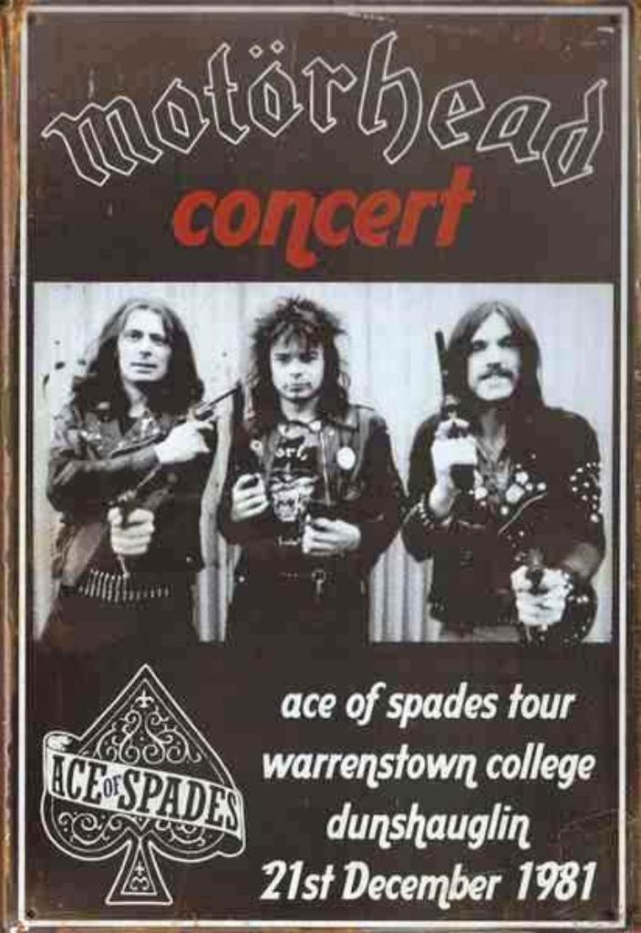Metalen rusty-old vintage look wandplaat Motörhead Concert, Verzamelen, Merken en Reclamevoorwerpen, Nieuw, Reclamebord, Ophalen of Verzenden