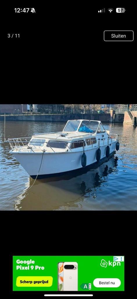 Te koop Valkkruiser sport 8.50 x3.00., Sports nautiques & Bateaux, Bateaux à moteur & Yachts à moteur, Utilisé, Acier, 9 à 12 mètres