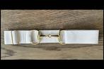 Wit - Goud - Paardrij Riem - Trensriem - Paardrijriem - Paar, Dieren en Toebehoren, Paardrijkleding, Dames, Overige typen, Nieuw