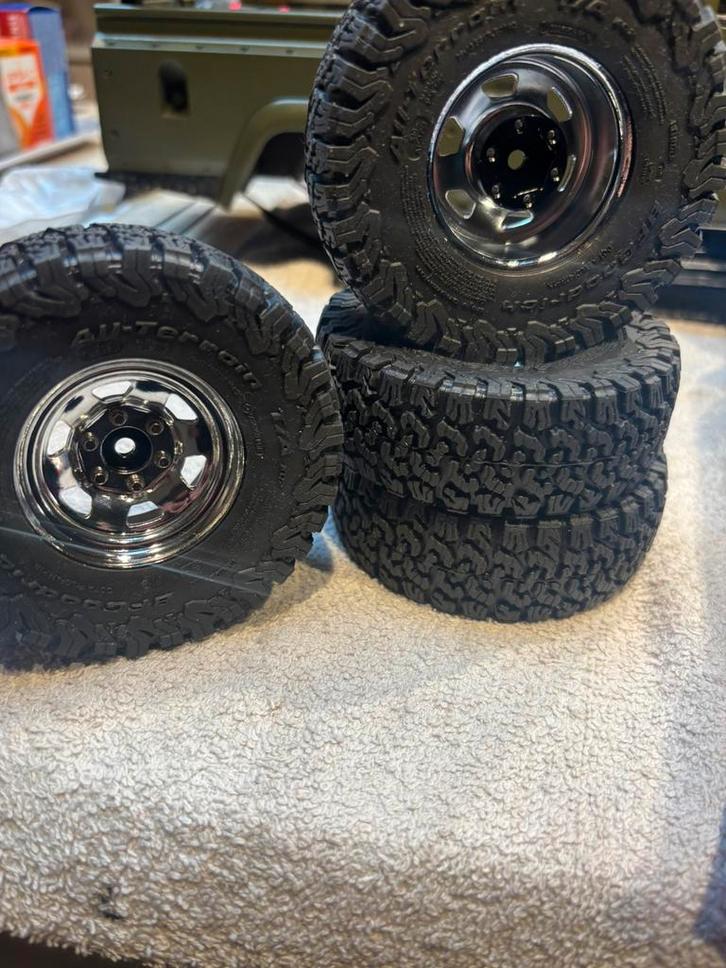 Set de roues 1.7 RC4WD avec pneus bf goodrich, Hobby en Vrije tijd, Modelbouw | Radiografisch | Auto's, Nieuw, Onderdeel, Ophalen of Verzenden