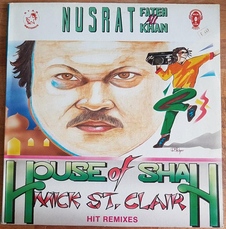 LP Nusrat Fateh Ali Khan - House Of Shah - 1991, Cd's en Dvd's, Vinyl | Wereldmuziek, Zo goed als nieuw, Overige soorten, 12 inch