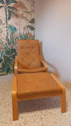 Ikea Poang relaxfauteuil + voetbank, Huis en Inrichting, Fauteuils, Ophalen