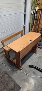 Vintage houten schoolbank, Huis en Inrichting, Ophalen